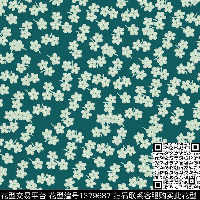 时尚花卉大牌风传统印花华亿平台下载（图片编号: 1379687） - 瓦栏（Walan）