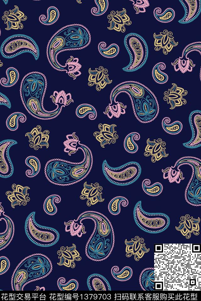 民族风佩斯利大牌风传统印花华亿平台下载（图片编号: 1379703） - 瓦栏（Walan）