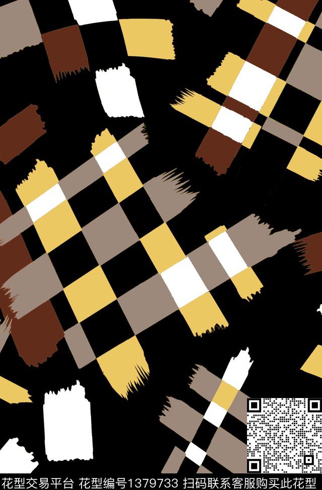 简约几何抽象数码印花华亿平台下载（图片编号: 1379733） - 瓦栏（Walan）