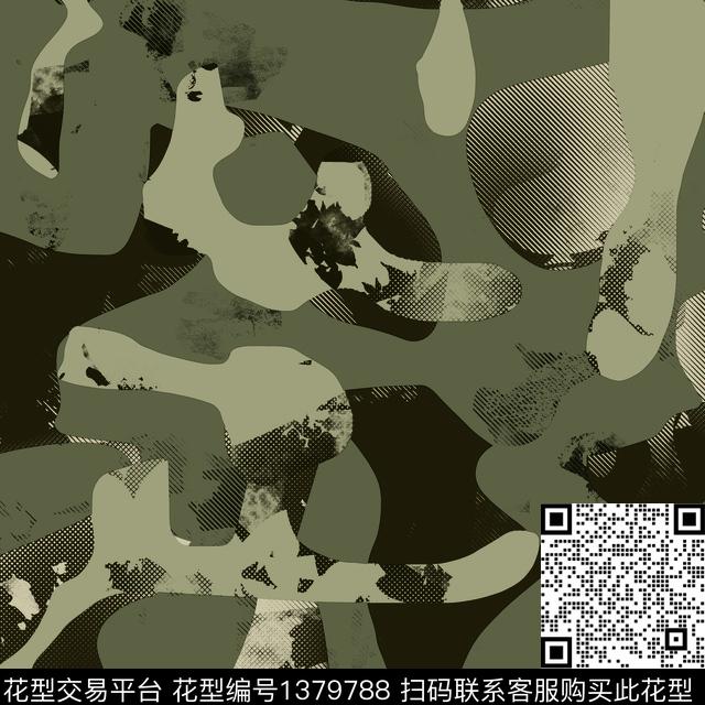 几何纸印花抽象男装传统印花华亿平台下载（图片编号: 1379788） - 瓦栏（Walan）