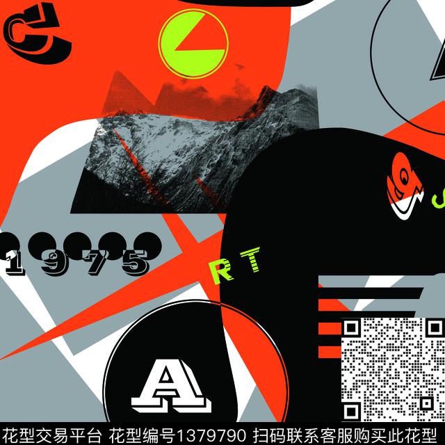 几何纸印花抽象男装传统印花华亿平台下载（图片编号: 1379790） - 瓦栏（Walan）