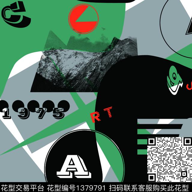 几何纸印花抽象男装传统印花华亿平台下载（图片编号: 1379791） - 瓦栏（Walan）