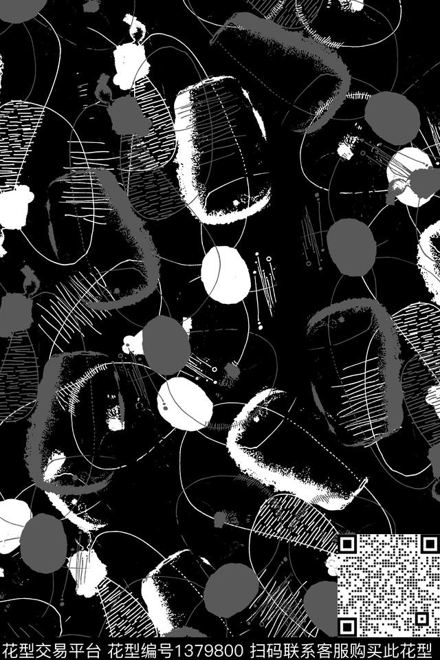 几何肌理大牌风数码印花华亿平台下载（图片编号: 1379800） - 瓦栏（Walan）