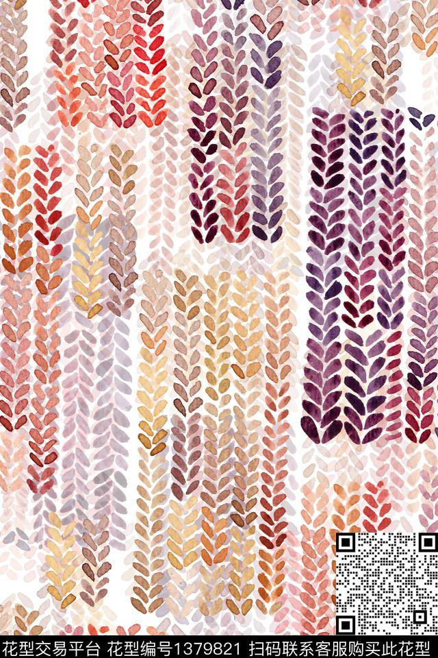 肌理大牌风抽象数码印花华亿平台下载（图片编号: 1379821） - 瓦栏（Walan）