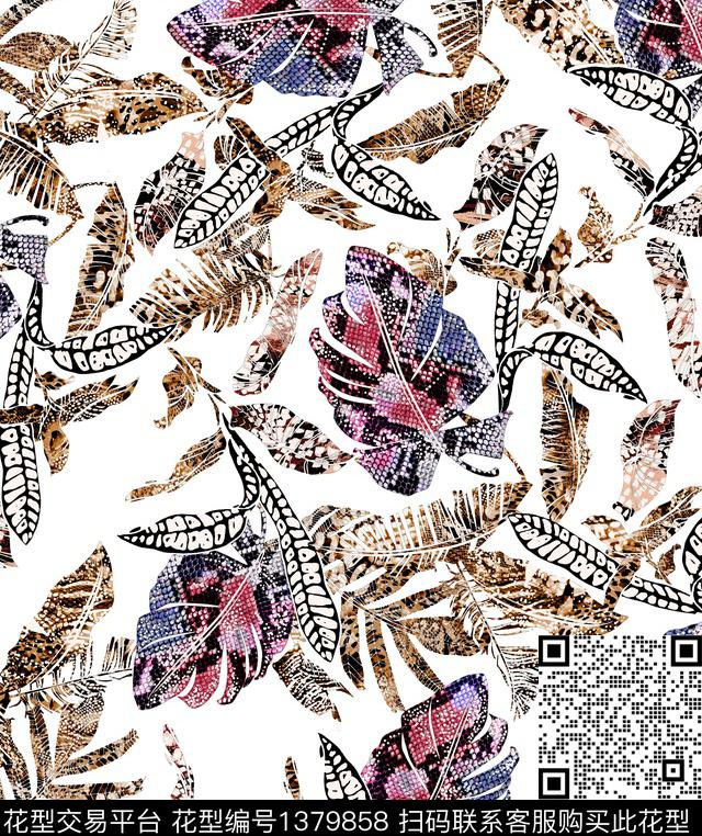 复古佩斯利动物纹传统印花华亿平台下载（图片编号: 1379858） - 瓦栏（Walan）