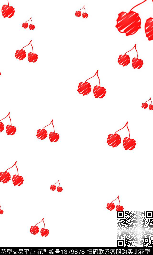 涂鸦简约水果传统印花华亿平台下载（图片编号: 1379878） - 瓦栏（Walan）