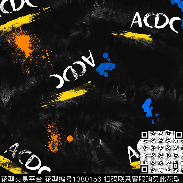 涂鸦字母扎染华亿平台传统印花华亿平台下载（图片编号: 1380156） - 瓦栏（Walan）