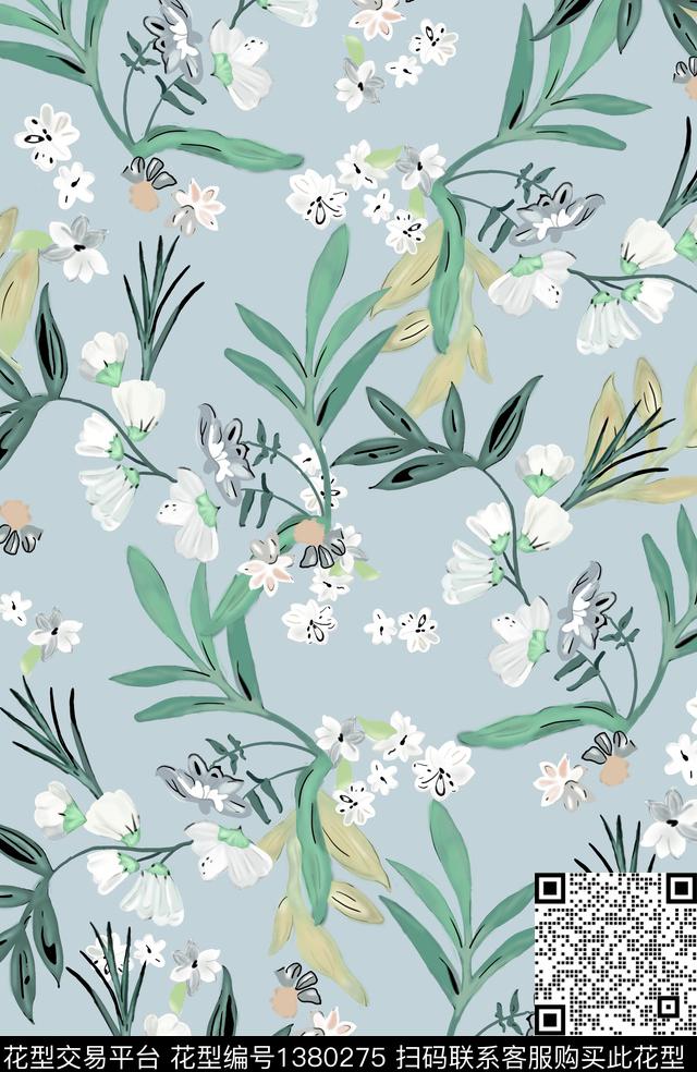 花卉大牌风热带华亿平台数码印花华亿平台下载（图片编号: 1380275） - 瓦栏（Walan）