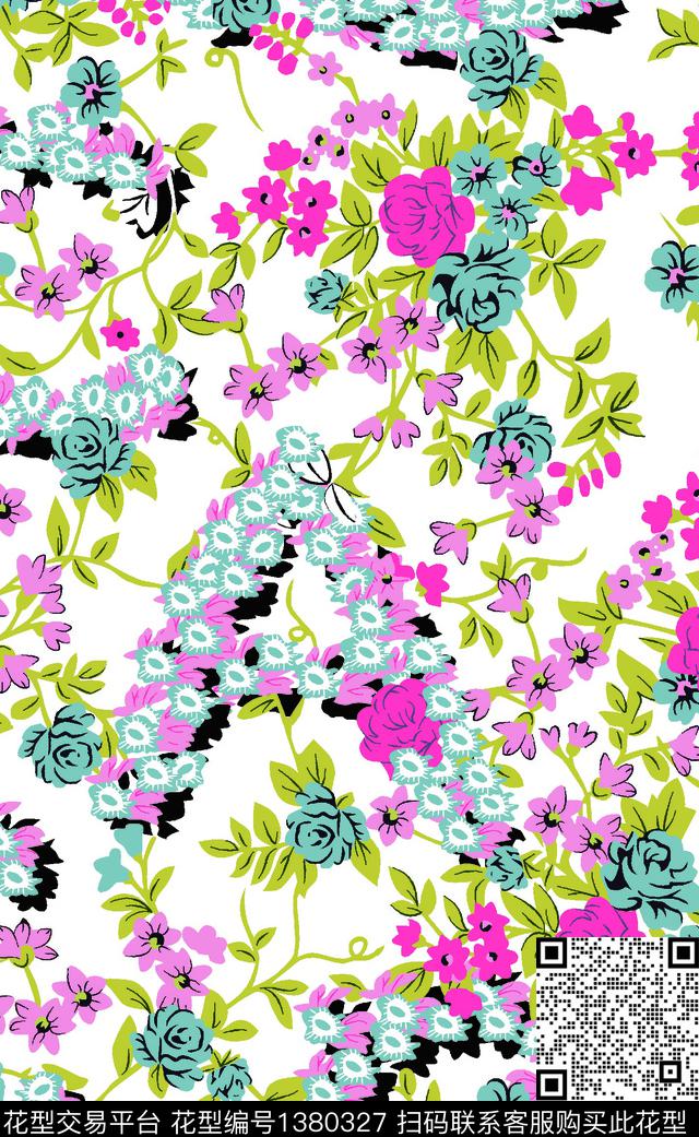 数码华亿平台小清新小碎花数码印花华亿平台下载（图片编号: 1380327） - 瓦栏（Walan）