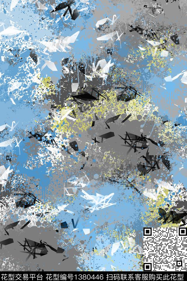 抽象男装家居服户外传统印花华亿平台下载（图片编号: 1380446） - 瓦栏（Walan）