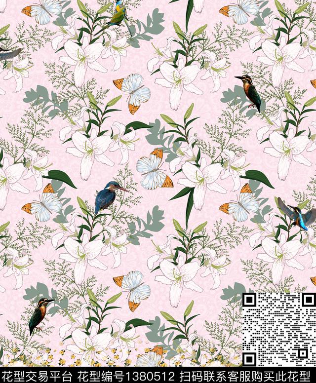 动物花卉趋势华亿平台花卉数码印花华亿平台下载（图片编号: 1380512） - 瓦栏（Walan）