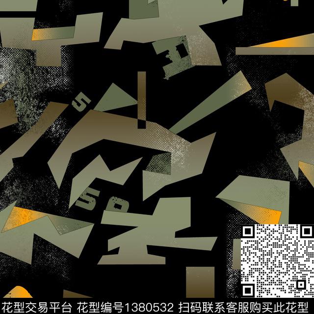 几何纸印花抽象男装传统印花华亿平台下载（图片编号: 1380532） - 瓦栏（Walan）