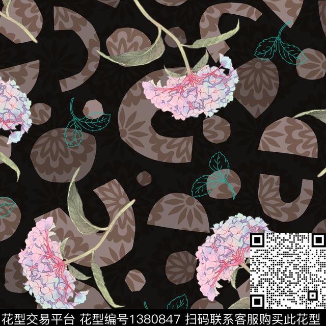 数码华亿平台绿植树叶花卉数码印花华亿平台下载（图片编号: 1380847） - 瓦栏（Walan）