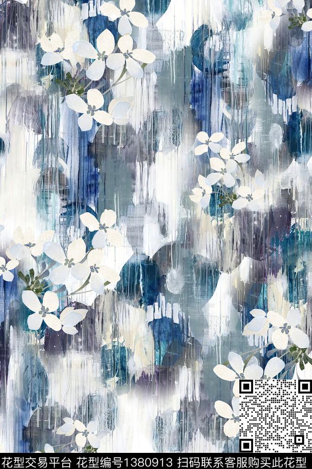 几何肌理扎染华亿平台数码印花华亿平台下载（图片编号: 1380913） - 瓦栏（Walan）