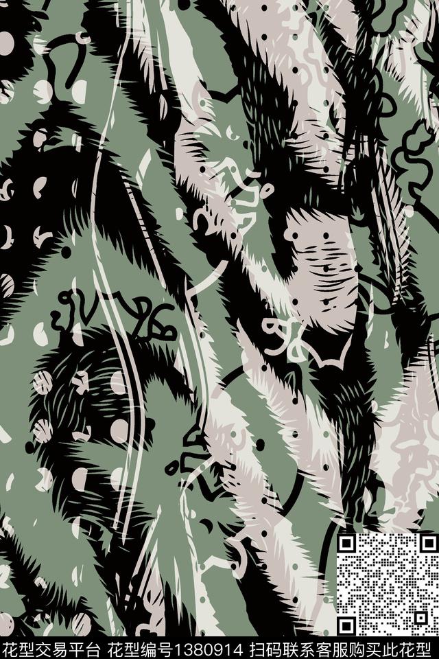 男装满版花字母迷彩传统印花华亿平台下载（图片编号: 1380914） - 瓦栏（Walan）