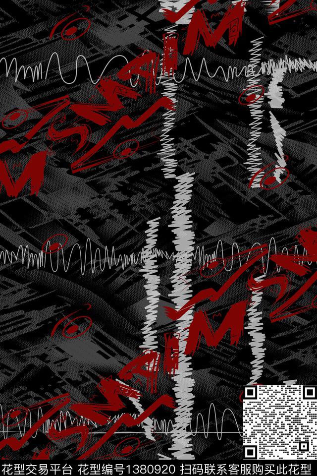 几何男装满版花字母传统印花华亿平台下载（图片编号: 1380920） - 瓦栏（Walan）