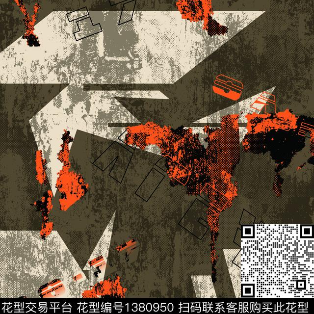 几何纸印花抽象男装传统印花华亿平台下载（图片编号: 1380950） - 瓦栏（Walan）