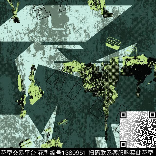 几何纸印花抽象男装传统印花华亿平台下载（图片编号: 1380951） - 瓦栏（Walan）