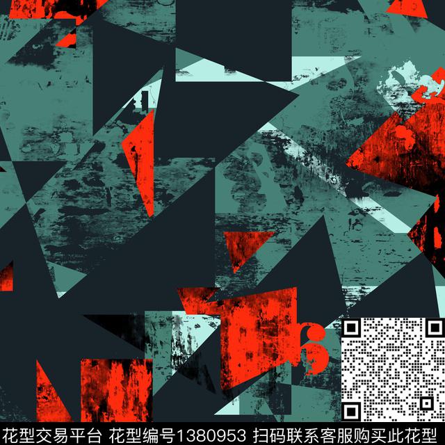 几何纸印花抽象男装传统印花华亿平台下载（图片编号: 1380953） - 瓦栏（Walan）