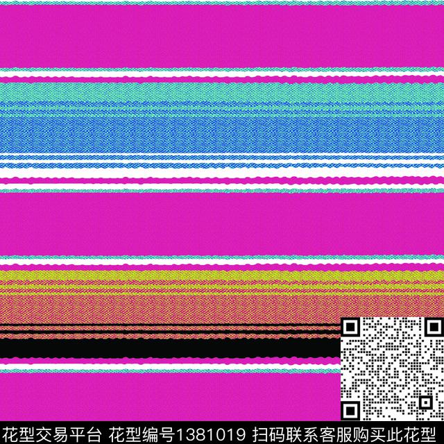 几何线条女装数码印花华亿平台下载（图片编号: 1381019） - 瓦栏（Walan）