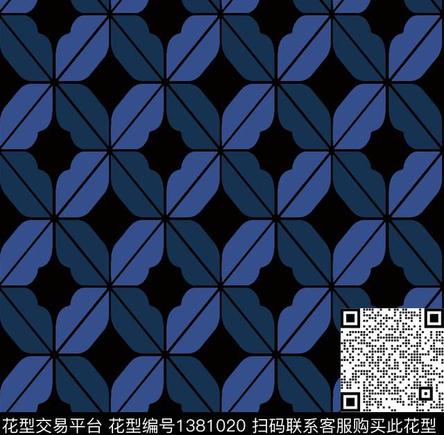 几何线条女装数码印花华亿平台下载（图片编号: 1381020） - 瓦栏（Walan）