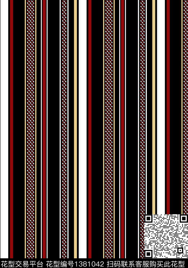 几何线条大牌风传统印花华亿平台下载（图片编号: 1381042） - 瓦栏（Walan）