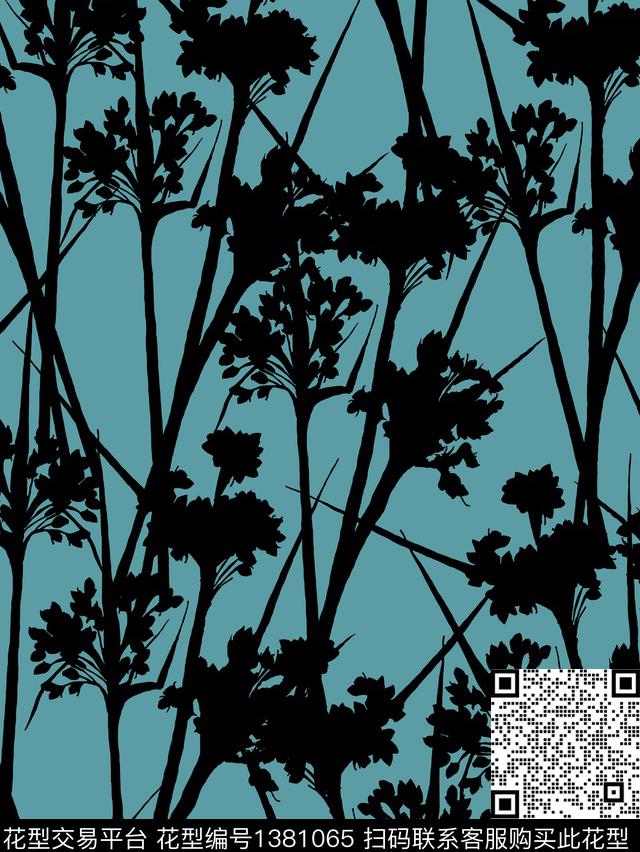 花卉大牌风印花数码印花华亿平台下载（图片编号: 1381065） - 瓦栏（Walan）