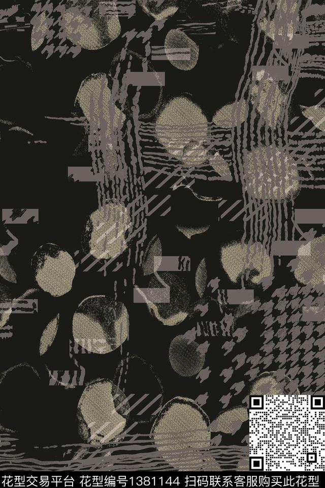 几何男装满版花大牌风传统印花华亿平台下载（图片编号: 1381144） - 瓦栏（Walan）