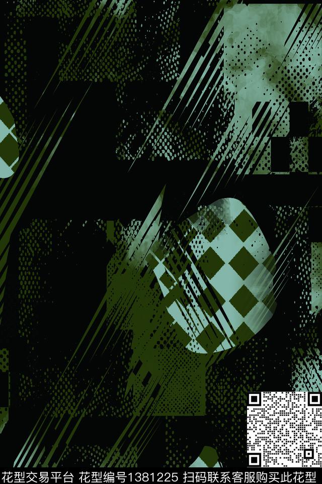 几何男装满版花大牌风传统印花华亿平台下载（图片编号: 1381225） - 瓦栏（Walan）