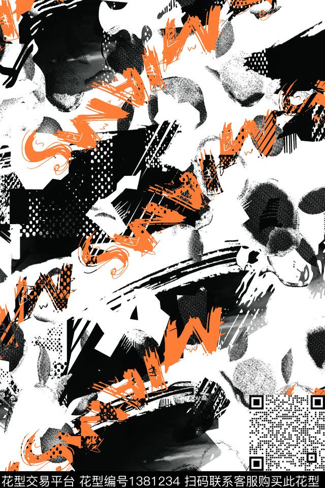 男装满版花字母大牌风传统印花华亿平台下载（图片编号: 1381234） - 瓦栏（Walan）