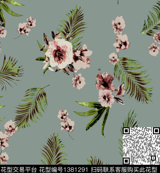 民族花卉绿植树叶复古传统印花华亿平台下载（图片编号: 1381291） - 瓦栏（Walan）