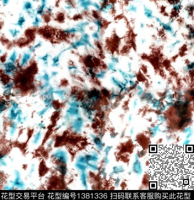 扎染华亿平台蓝印花羽绒服印花数码印花华亿平台下载（图片编号: 1381336） - 瓦栏（Walan）