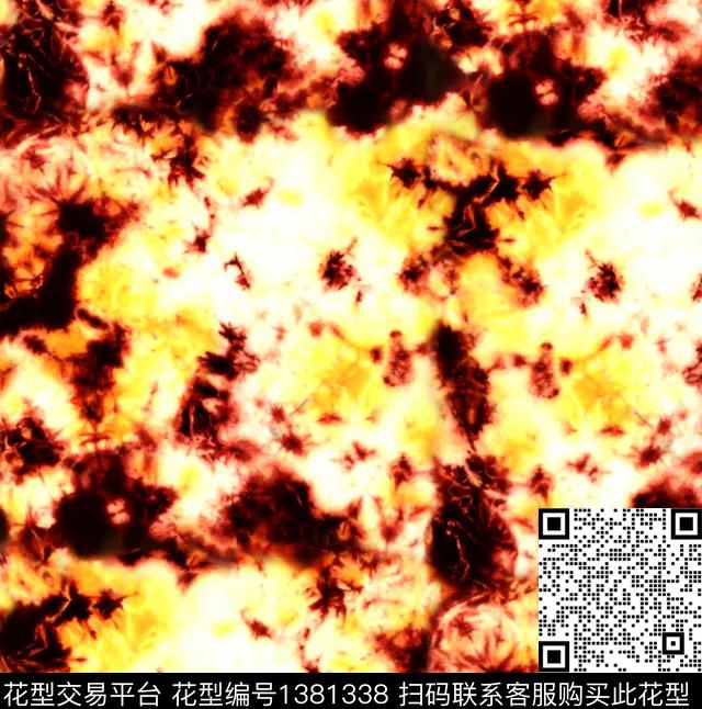 扎染华亿平台蓝印花羽绒服印花数码印花华亿平台下载（图片编号: 1381338） - 瓦栏（Walan）