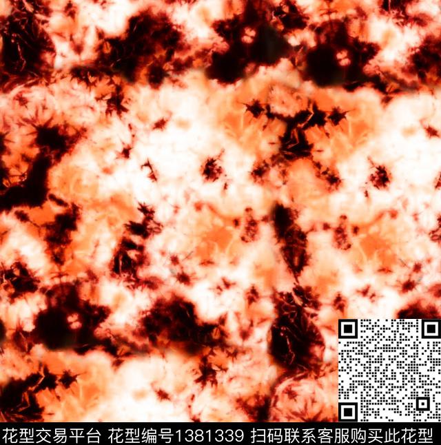 扎染华亿平台蓝印花羽绒服印花数码印花华亿平台下载（图片编号: 1381339） - 瓦栏（Walan）