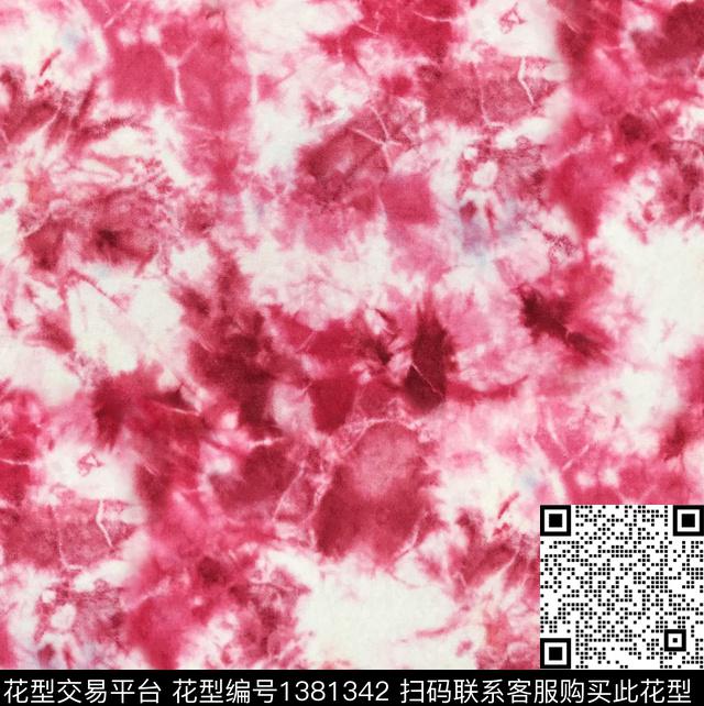 扎染华亿平台蓝印花羽绒服印花数码印花华亿平台下载（图片编号: 1381342） - 瓦栏（Walan）