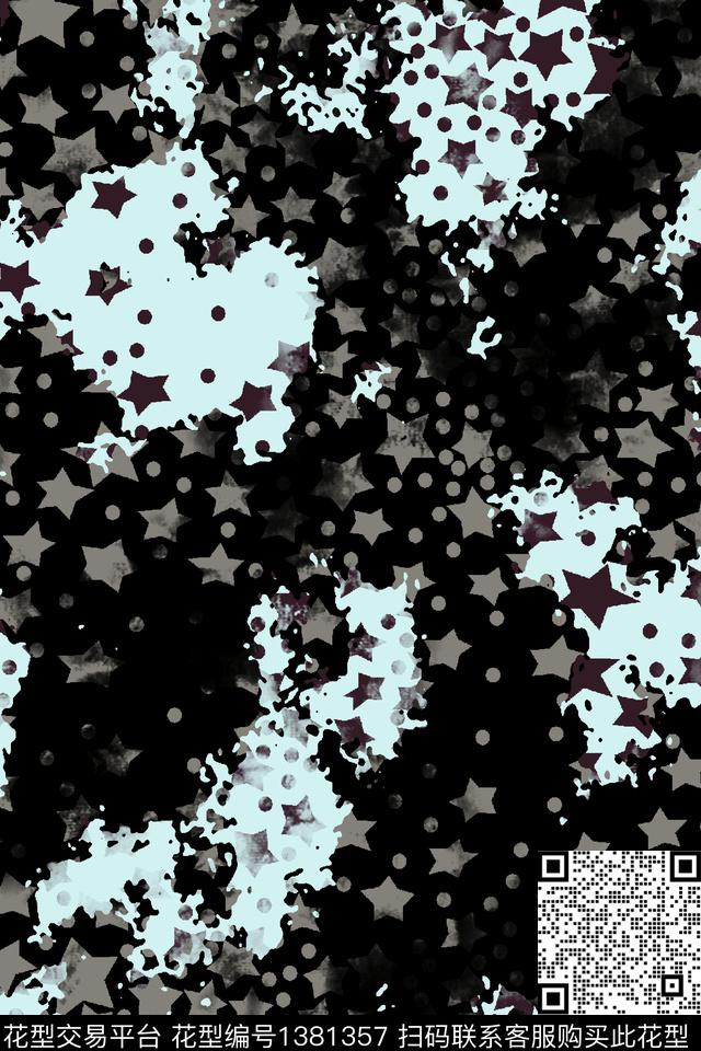 几何男装满版花迷彩传统印花华亿平台下载（图片编号: 1381357） - 瓦栏（Walan）