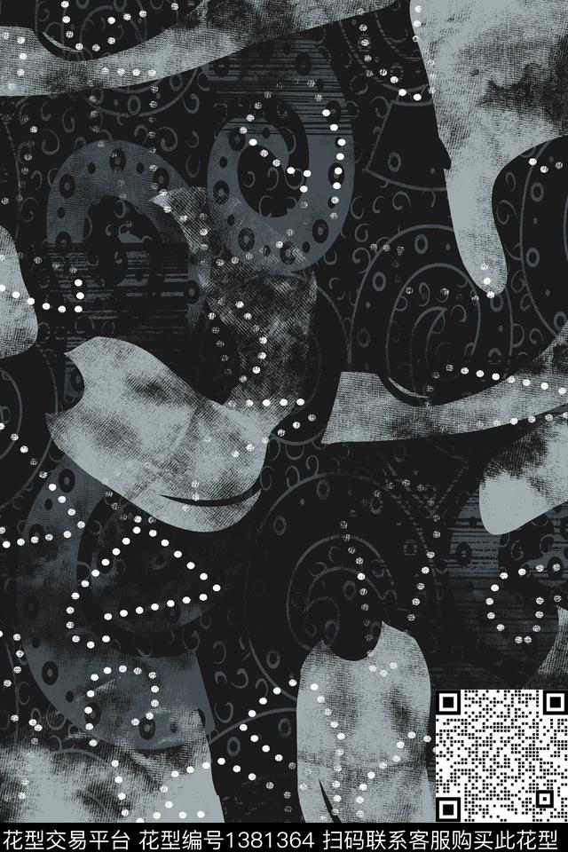 几何男装满版花迷彩传统印花华亿平台下载（图片编号: 1381364） - 瓦栏（Walan）