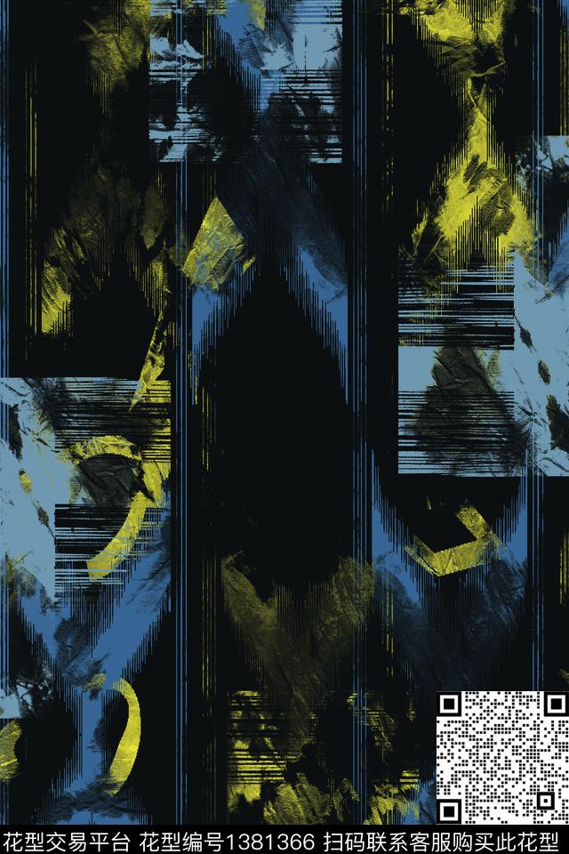 几何男装满版花大牌风传统印花华亿平台下载（图片编号: 1381366） - 瓦栏（Walan）