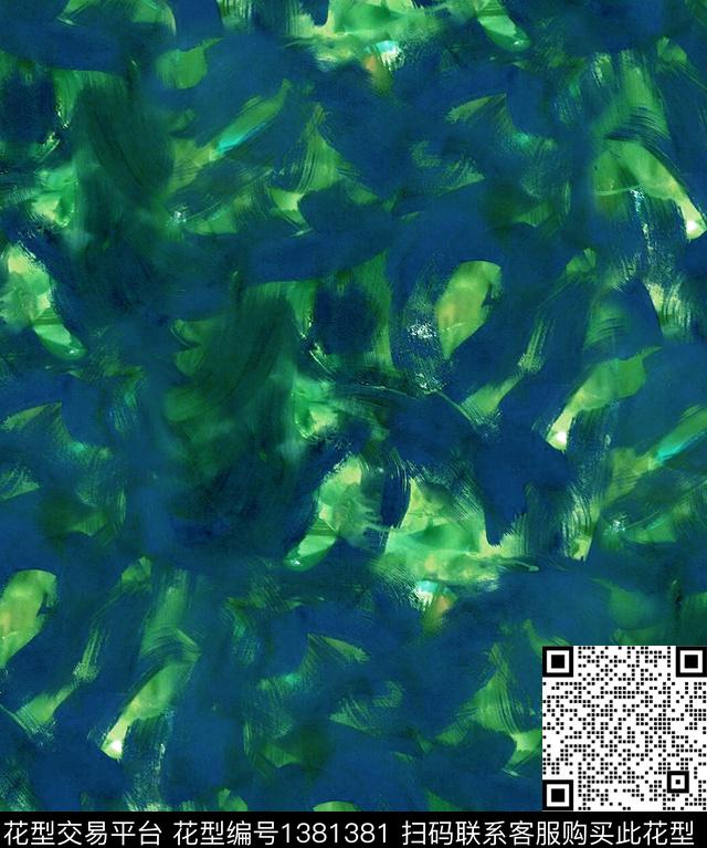乌云抽象绘画大牌走秀数码印花华亿平台下载（图片编号: 1381381） - 瓦栏（Walan）