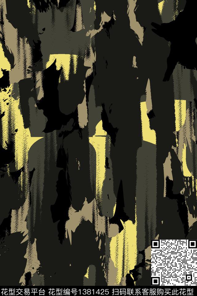 几何男装满版花迷彩传统印花华亿平台下载（图片编号: 1381425） - 瓦栏（Walan）