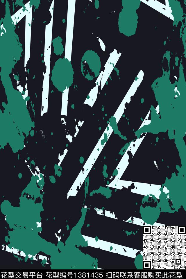 几何男装满版花大牌风传统印花华亿平台下载（图片编号: 1381435） - 瓦栏（Walan）