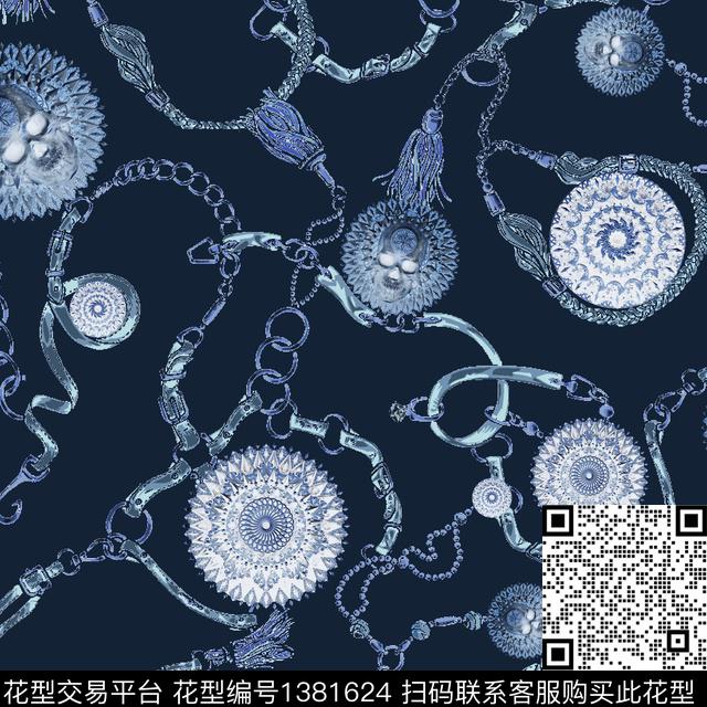 复古创意骷髅数码印花华亿平台下载（图片编号: 1381624） - 瓦栏（Walan）