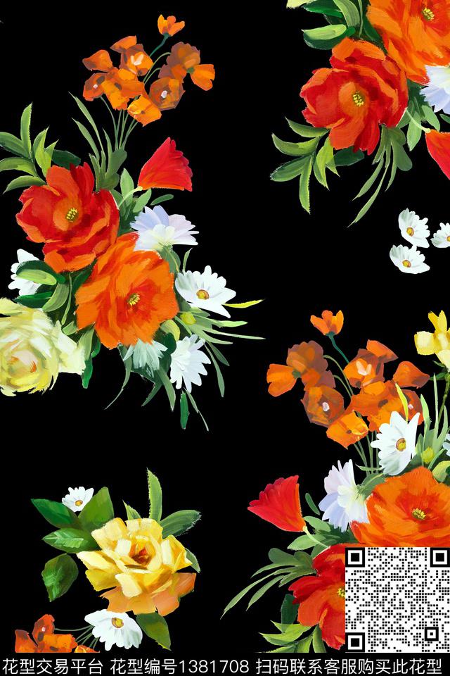 大牌风油画华亿平台好看美丽数码印花华亿平台下载（图片编号: 1381708） - 瓦栏（Walan）