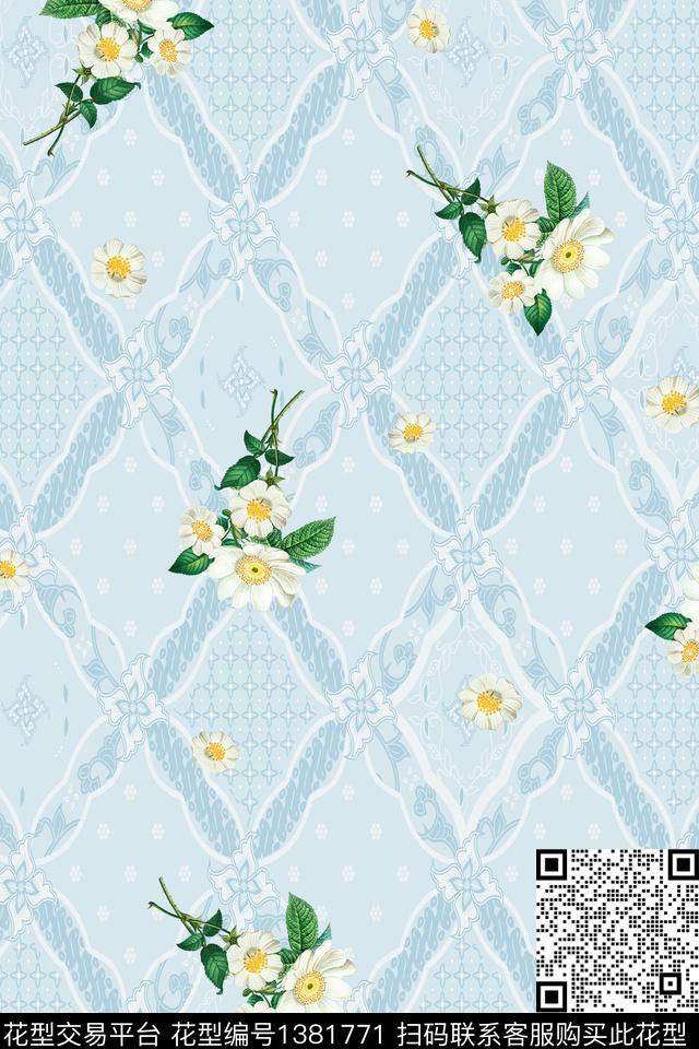 几何大牌风小清新传统印花华亿平台下载（图片编号: 1381771） - 瓦栏（Walan）