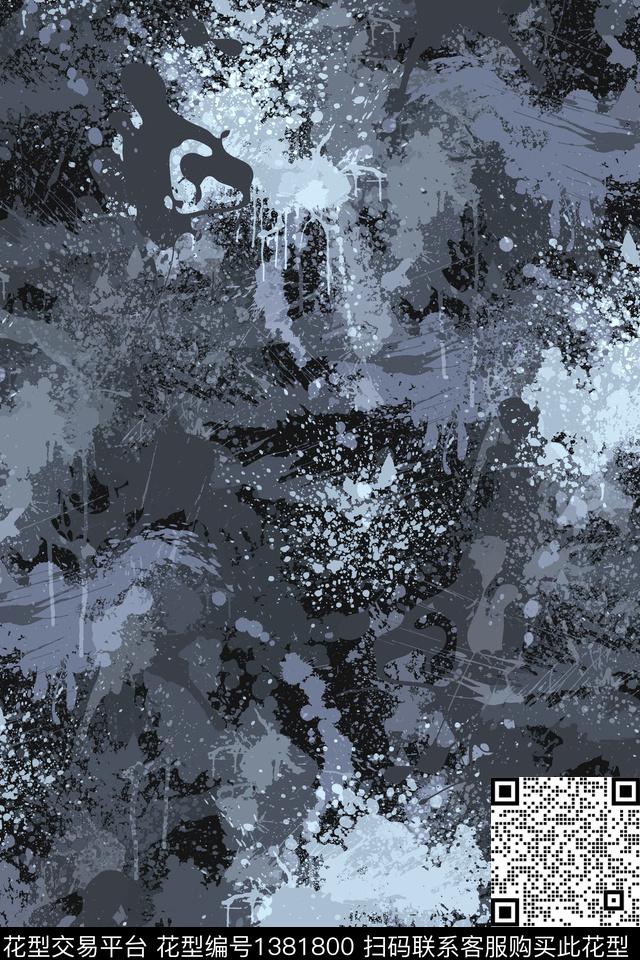 时尚抽象男装家居服传统印花华亿平台下载（图片编号: 1381800） - 瓦栏（Walan）