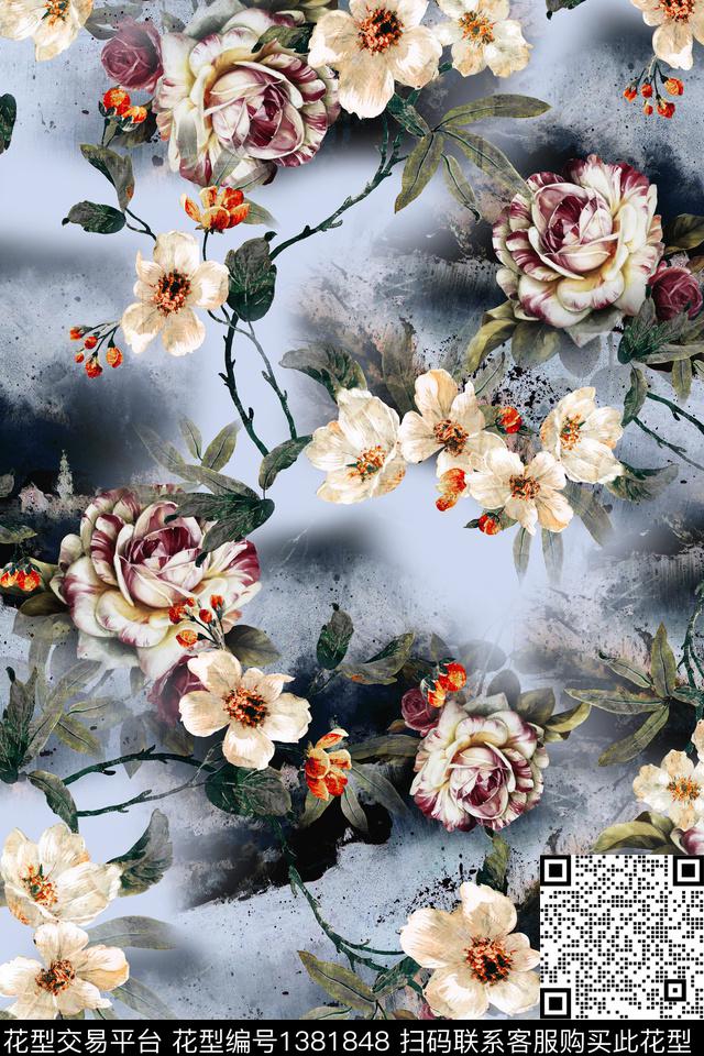 大牌风休闲艺术数码印花华亿平台下载（图片编号: 1381848） - 瓦栏（Walan）