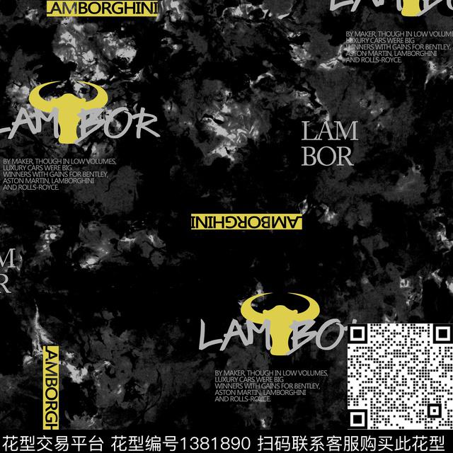 涂鸦男装满版花字母传统印花华亿平台下载（图片编号: 1381890） - 瓦栏（Walan）