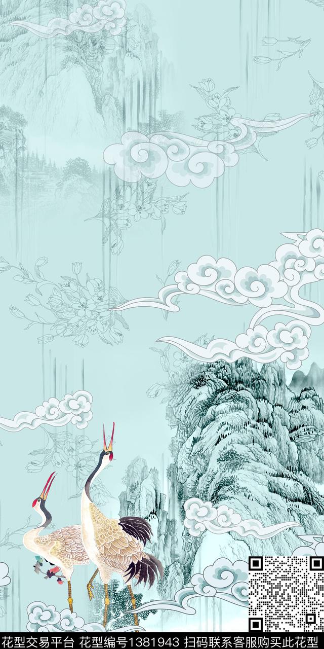 女装定位花佩斯利花卉数码印花华亿平台下载（图片编号: 1381943） - 瓦栏（Walan）