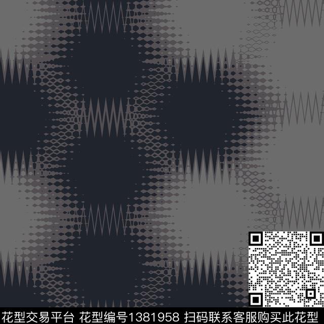 学院几何简约传统印花华亿平台下载（图片编号: 1381958） - 瓦栏（Walan）