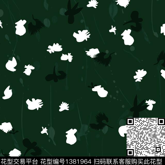 涂鸦几何大牌风数码印花华亿平台下载（图片编号: 1381964） - 瓦栏（Walan）